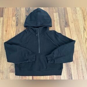 Lululemon Scuba Oversized 1/2 Zip Hoodie Cropped Size XS/S Black